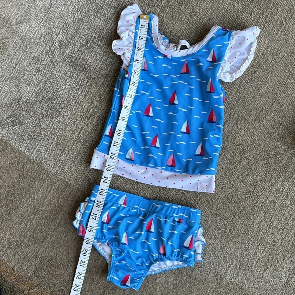 SweetHoney Blue and White Kids Swim Set